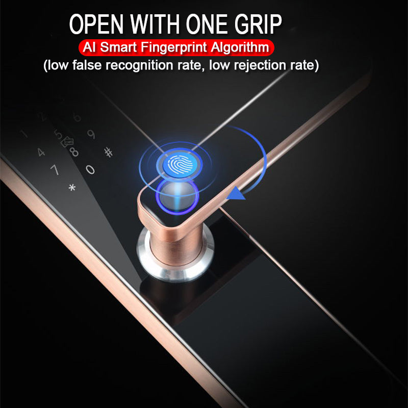 Apartment Office Wooden Door Electronic Fingerprint Lock with WiFi and TTLOCKAPP Integration"