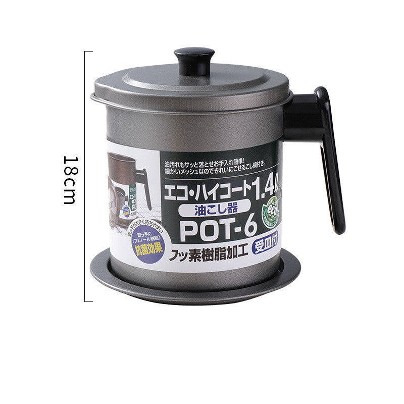 Japanese-style Household Stainless Steel Filter Mesh With Cover Oil Filter Appliance