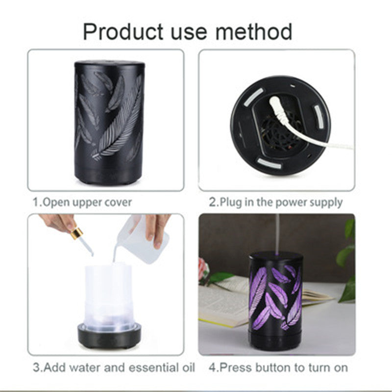 Feather wrought iron aromatherapy machine