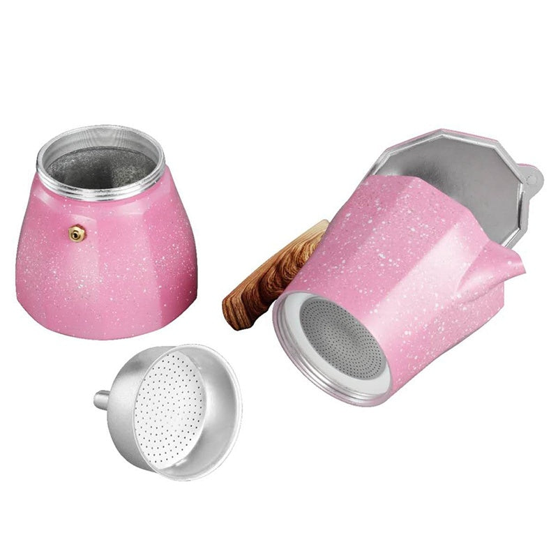 European Style Aluminum Coffee Pot Turkish Octagonal Coffee Cup