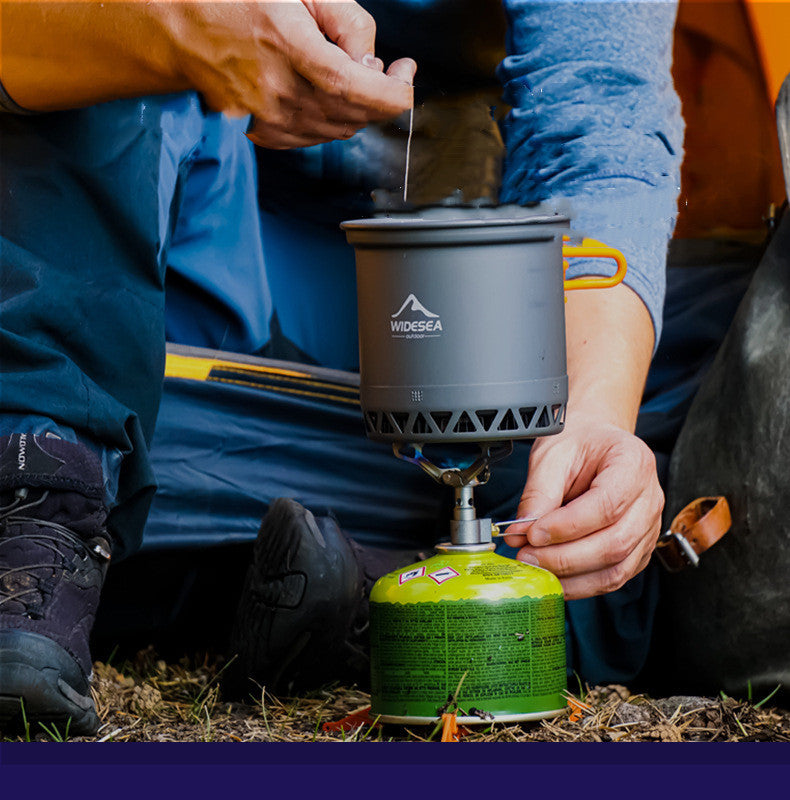 Widesea Camping Cookware Outdoor Cooking Set Heat  Cooker