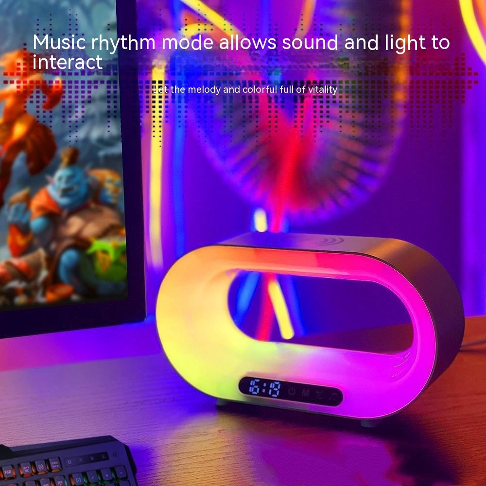 Smart 3-in-1 LED Night Light, APP Control RGB Desk Lamp, Wireless Charger, and Alarm Clock