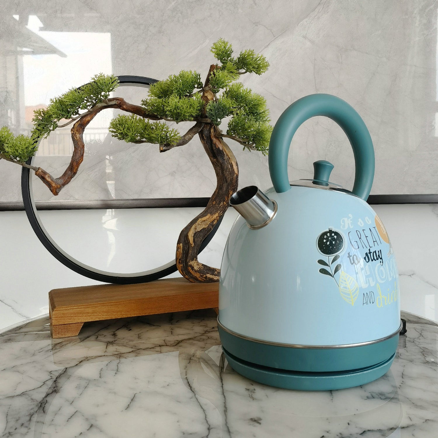 Painted Paint Vintage Electric Kettle Electric Tea Burning Stainless Steel Home Appliance