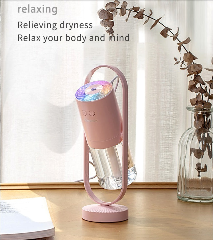 Magic Shadow USB Air Humidifier with Projection Night Lights, Ultrasonic Car Mist Maker, and Mini Office Air Purifier