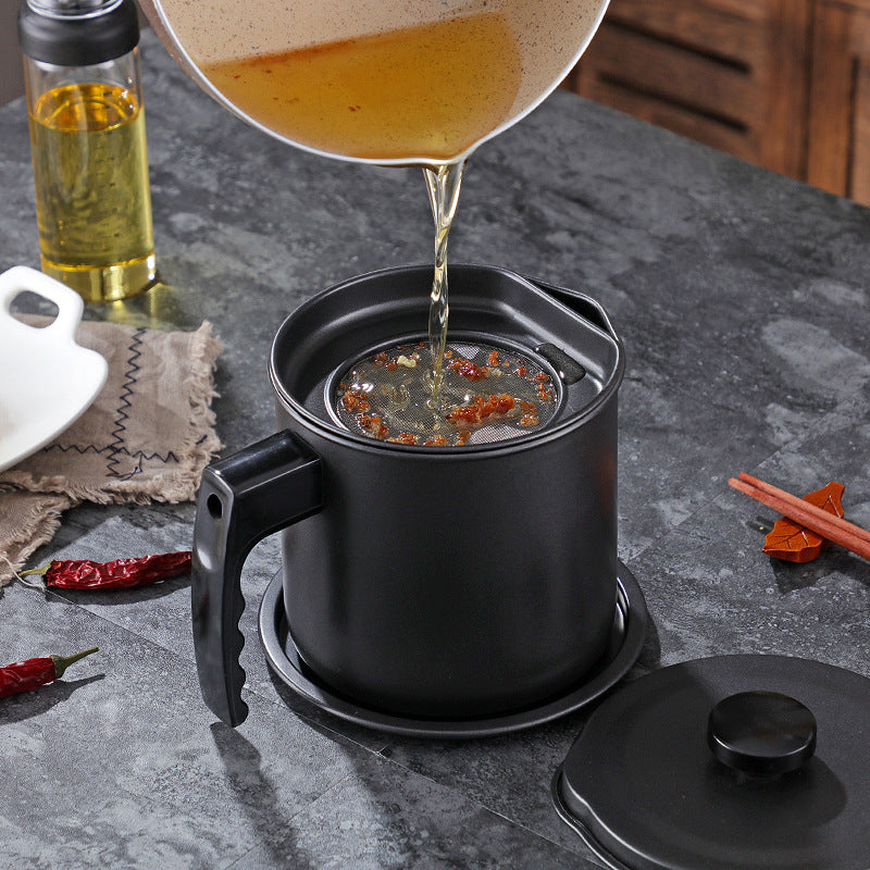 Japanese-style Household Stainless Steel Filter Mesh With Cover Oil Filter Appliance