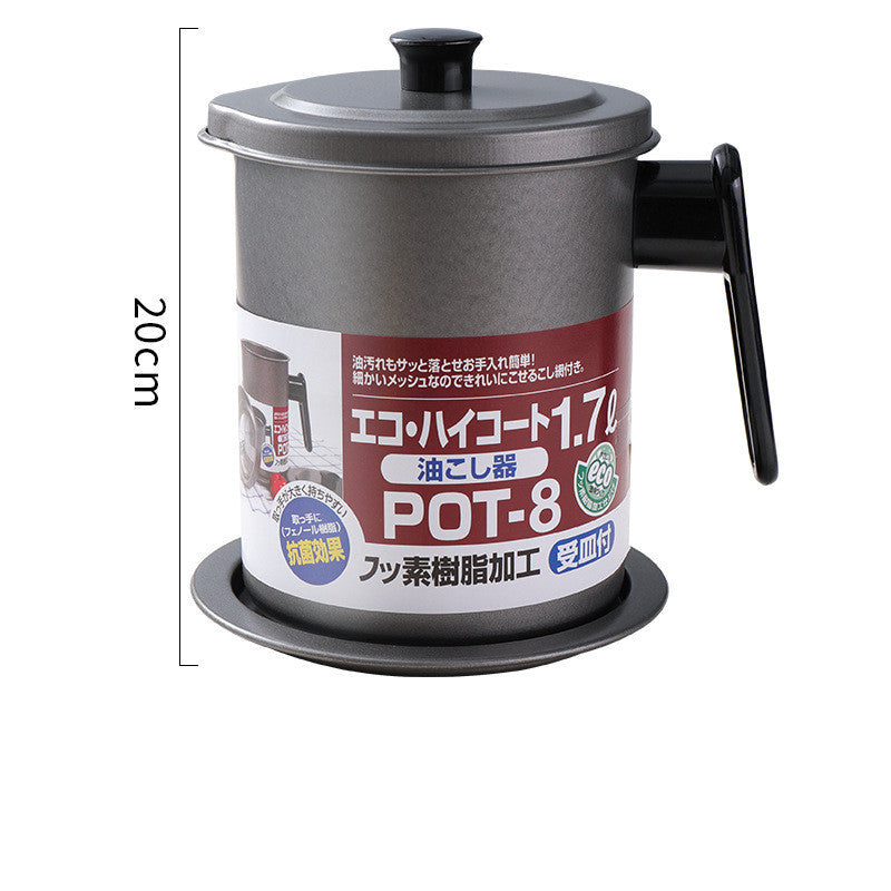 Japanese-style Household Stainless Steel Filter Mesh With Cover Oil Filter Appliance