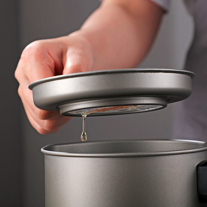 Japanese-style Household Stainless Steel Filter Mesh With Cover Oil Filter Appliance