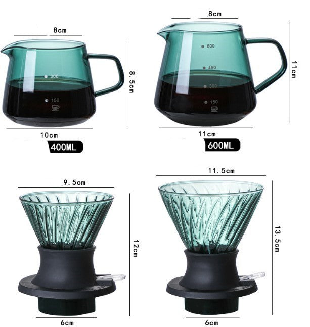 Glass Coffee Pot Infuser Hand Flushing Appliance Filter Cup