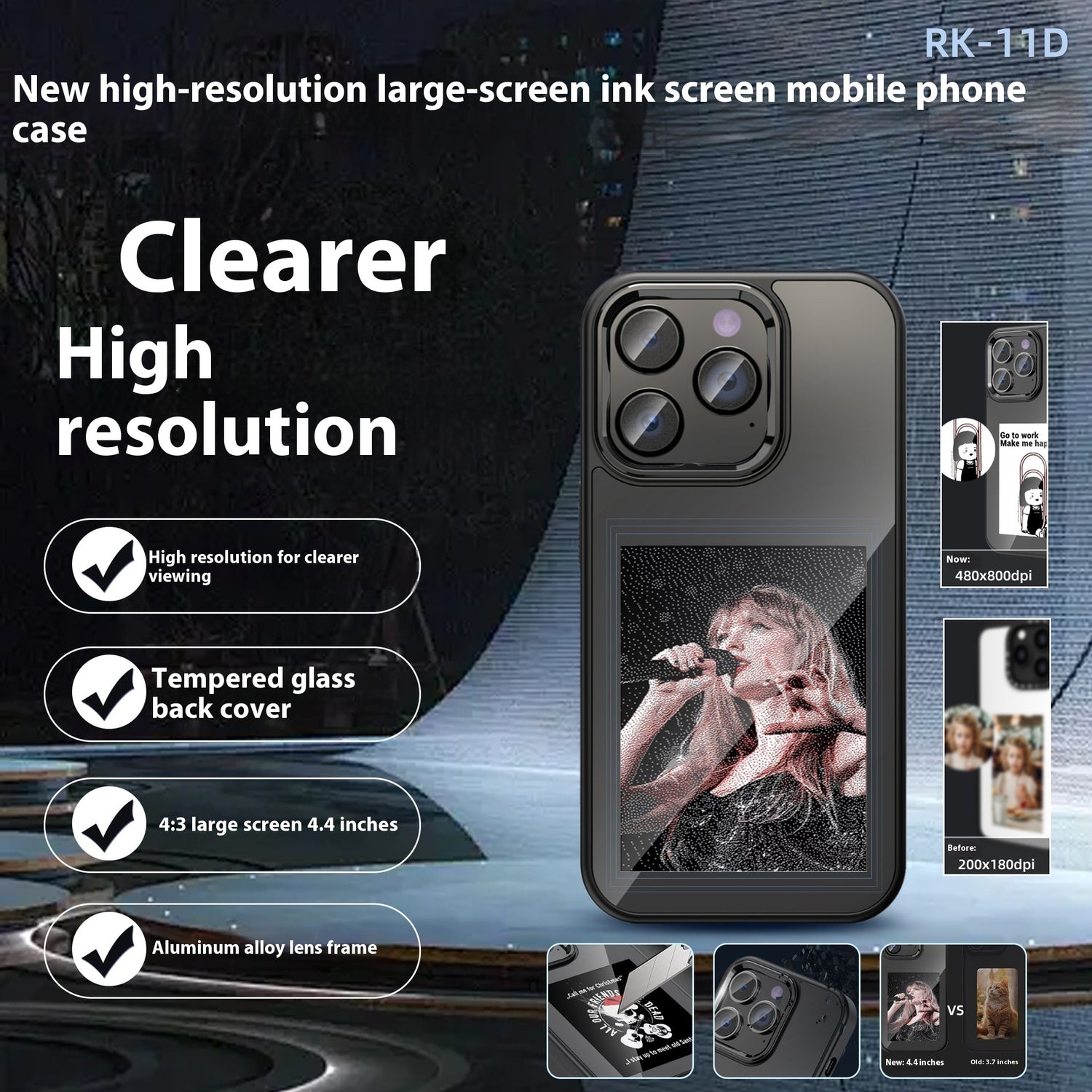 NFC Screen Projection Smart Color E-ink Screen Phone Case