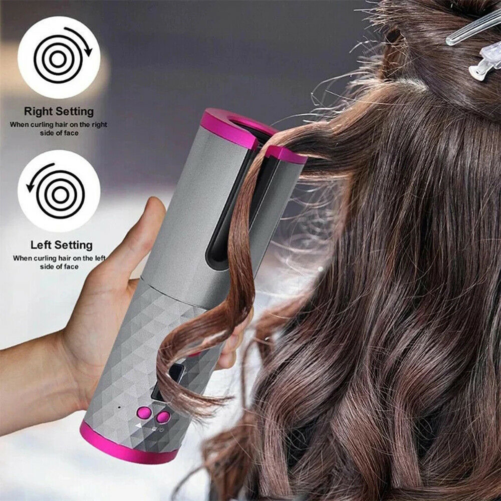 Electric LCD Display  Rotating Hair Curler Hair Waver Curling Iron