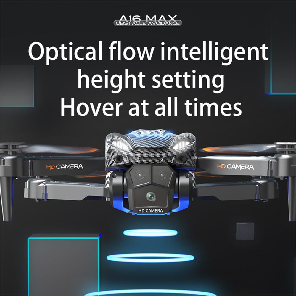 A16 Optical Flow Drone with Triple Camera, Obstacle Avoidance, and Remote Control