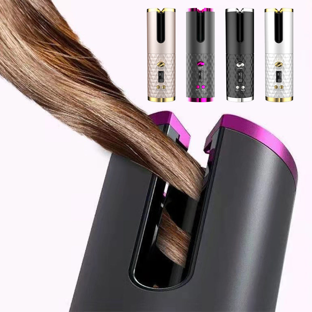 Electric LCD Display  Rotating Hair Curler Hair Waver Curling Iron