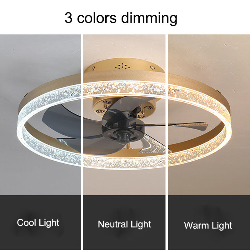 Modern Nordic Style Ceiling Fan with Light and Remote Control - 110V Commercial Use