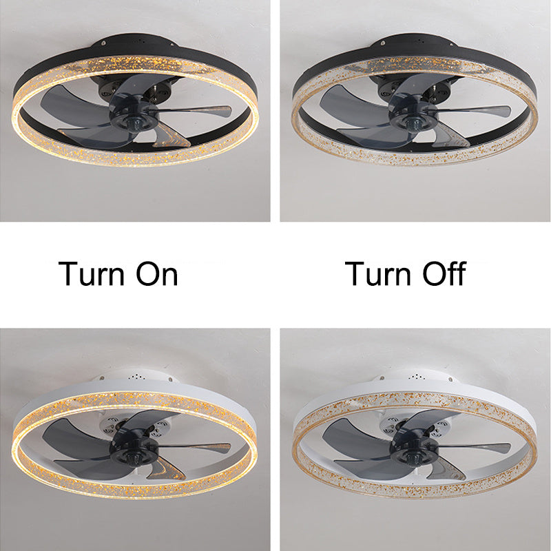 Modern Nordic Style Ceiling Fan with Light and Remote Control - 110V Commercial Use