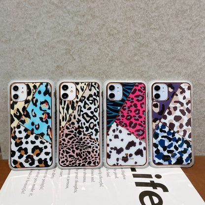 Electroplating love leopard print small waist protective
