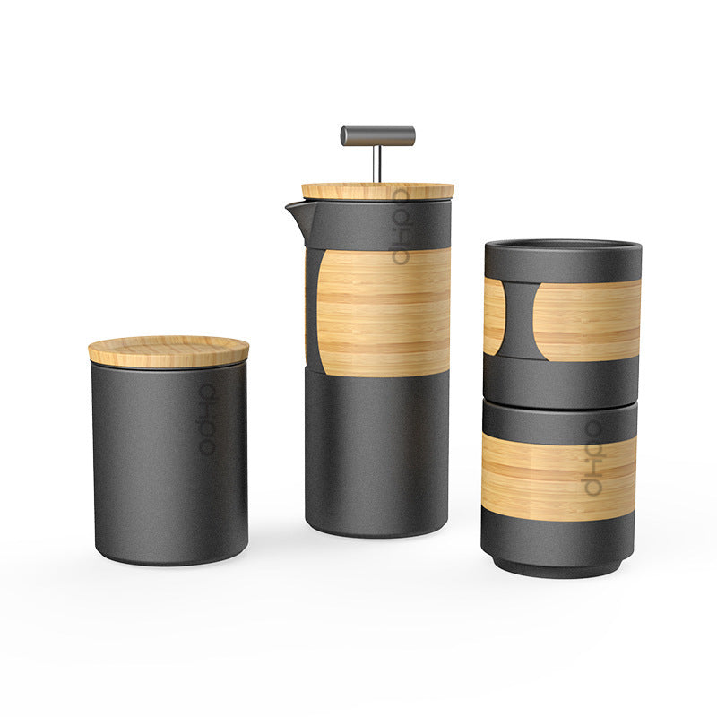Simple And Portable Travel Ceramic Pressure Pot Coffee Appliance