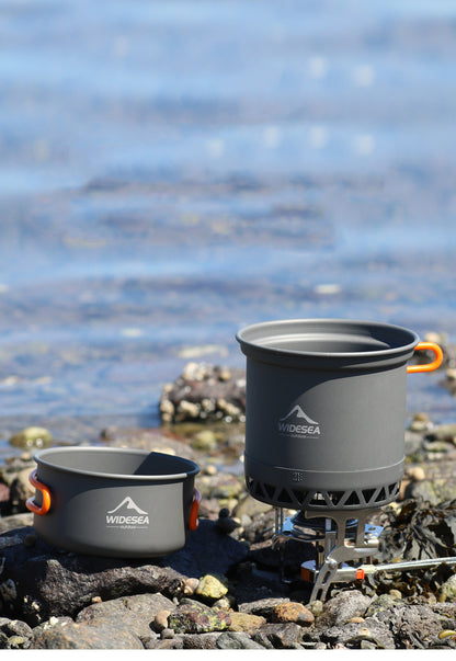 Widesea Camping Cookware Outdoor Cooking Set Heat  Cooker 