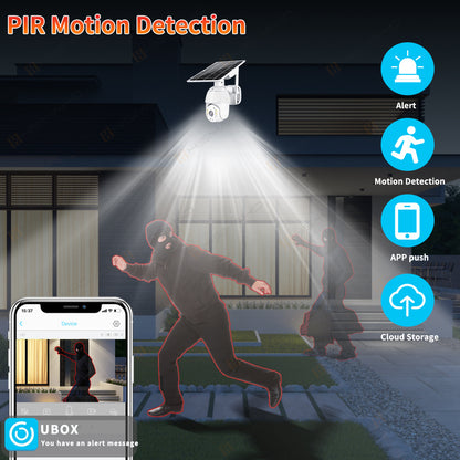 4G LTE Wireless Security Camera with 1080P HD, IP WIFI, Solar Panel, and Night Vision