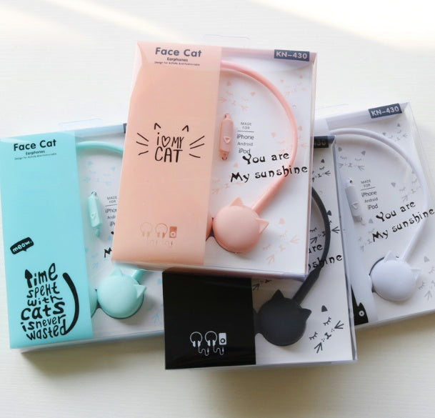 Cute Cat Stereo Earphones