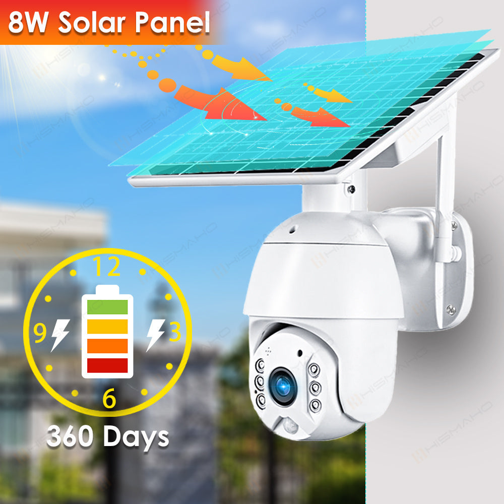 4G LTE Wireless Security Camera with 1080P HD, IP WIFI, Solar Panel, and Night Vision