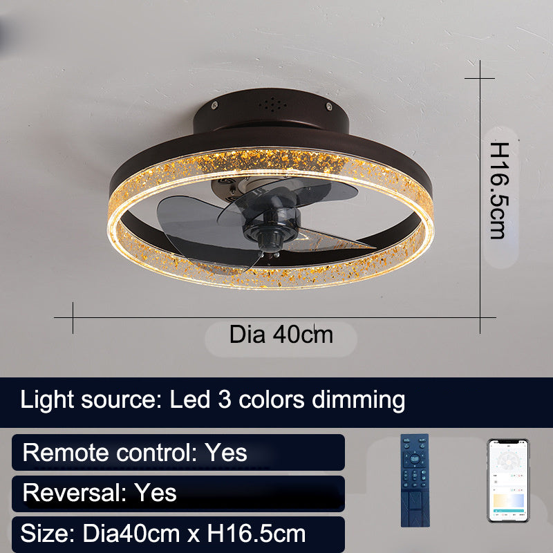 Modern Nordic Style Ceiling Fan with Light and Remote Control - 110V Commercial Use