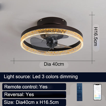 Modern Nordic Style Ceiling Fan with Light and Remote Control - 110V Commercial Use