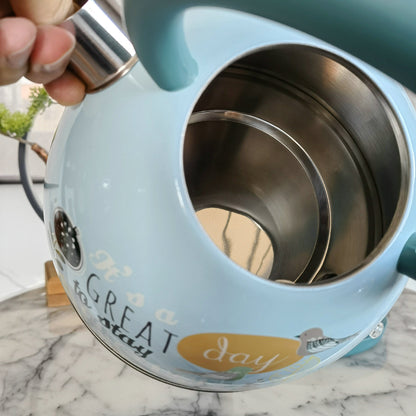 Painted Paint Vintage Electric Kettle Electric Tea Burning Stainless Steel Home Appliance